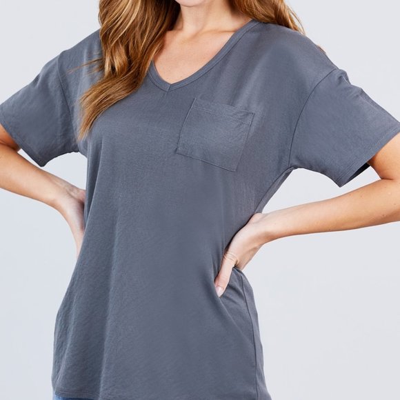 NEW Slate Gray Oversized Tee - Picture 2 of 6